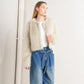 LONDON FLARE CREAM FAUX FUR CROP JACKET