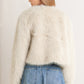 LONDON FLARE CREAM FAUX FUR CROP JACKET