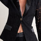 SHADOW GLAM WOVEN LACE BLAZER