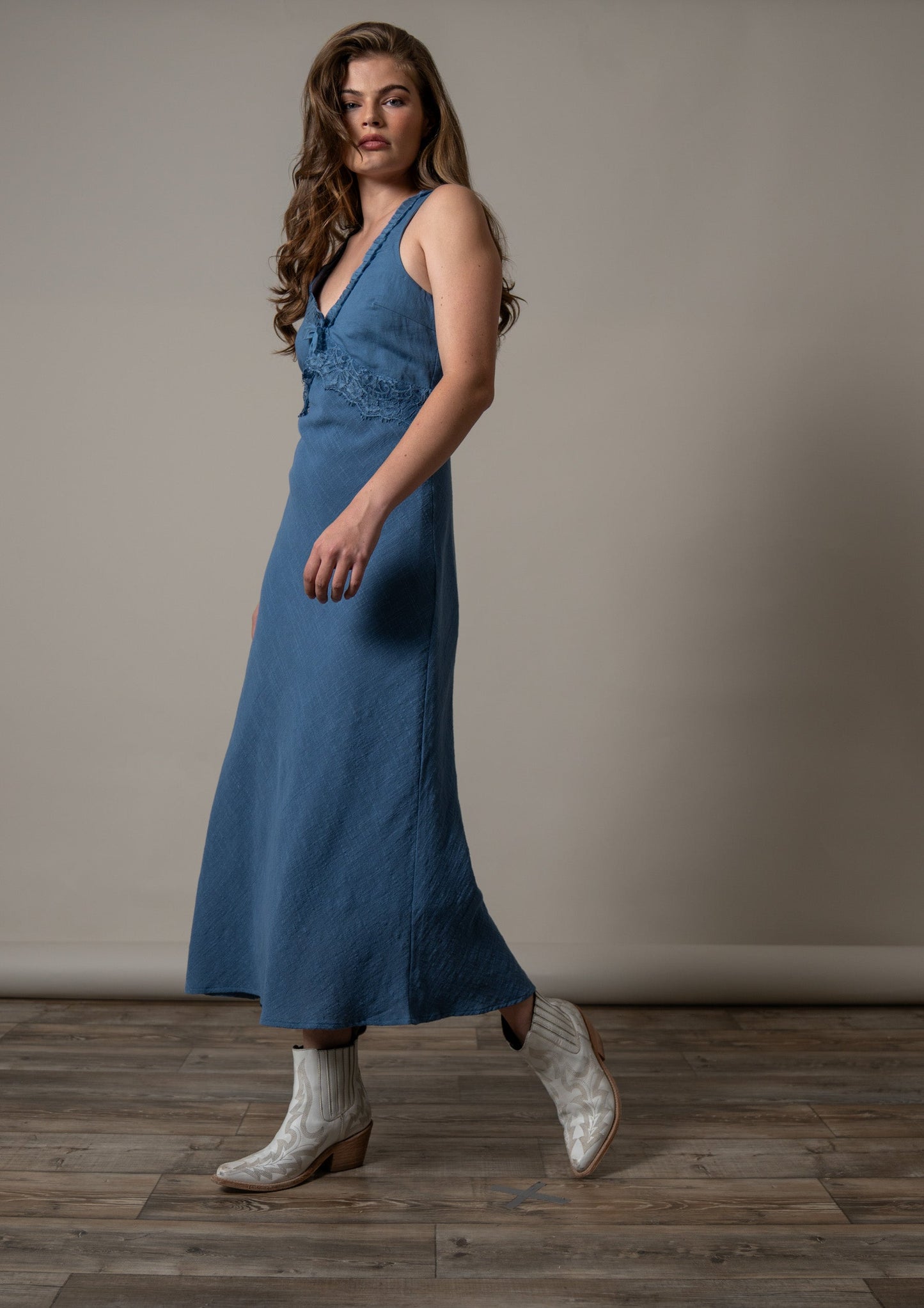 Francy Dress by Kimes Ranch in Blue