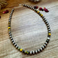 Sterling silver and gemstone necklace