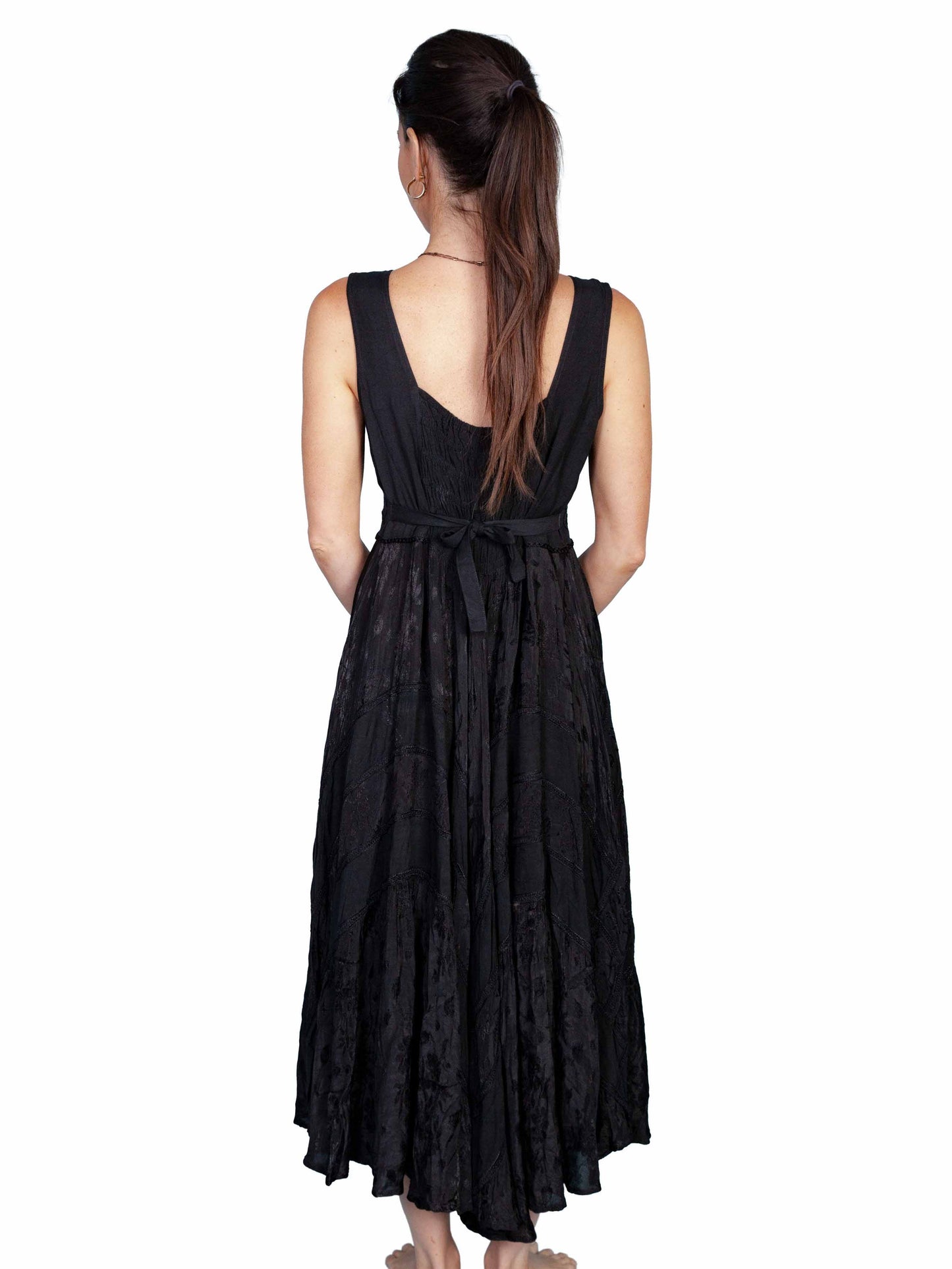 Women's Scully Lace-Up Front Dress in Black #HC118