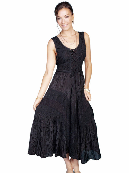 Women's Scully Lace-Up Front Dress in Black #HC118