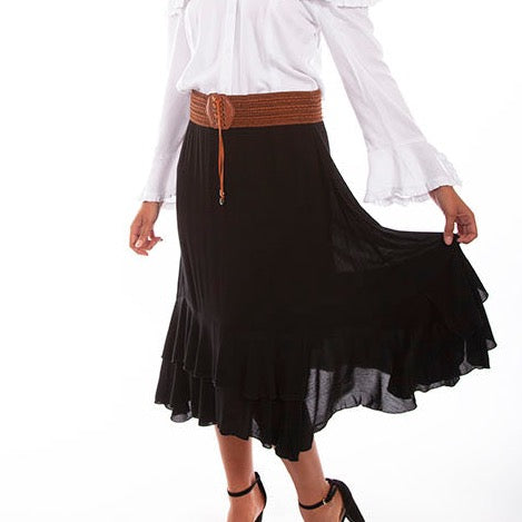 HC439-BLK black skirt outfit preview