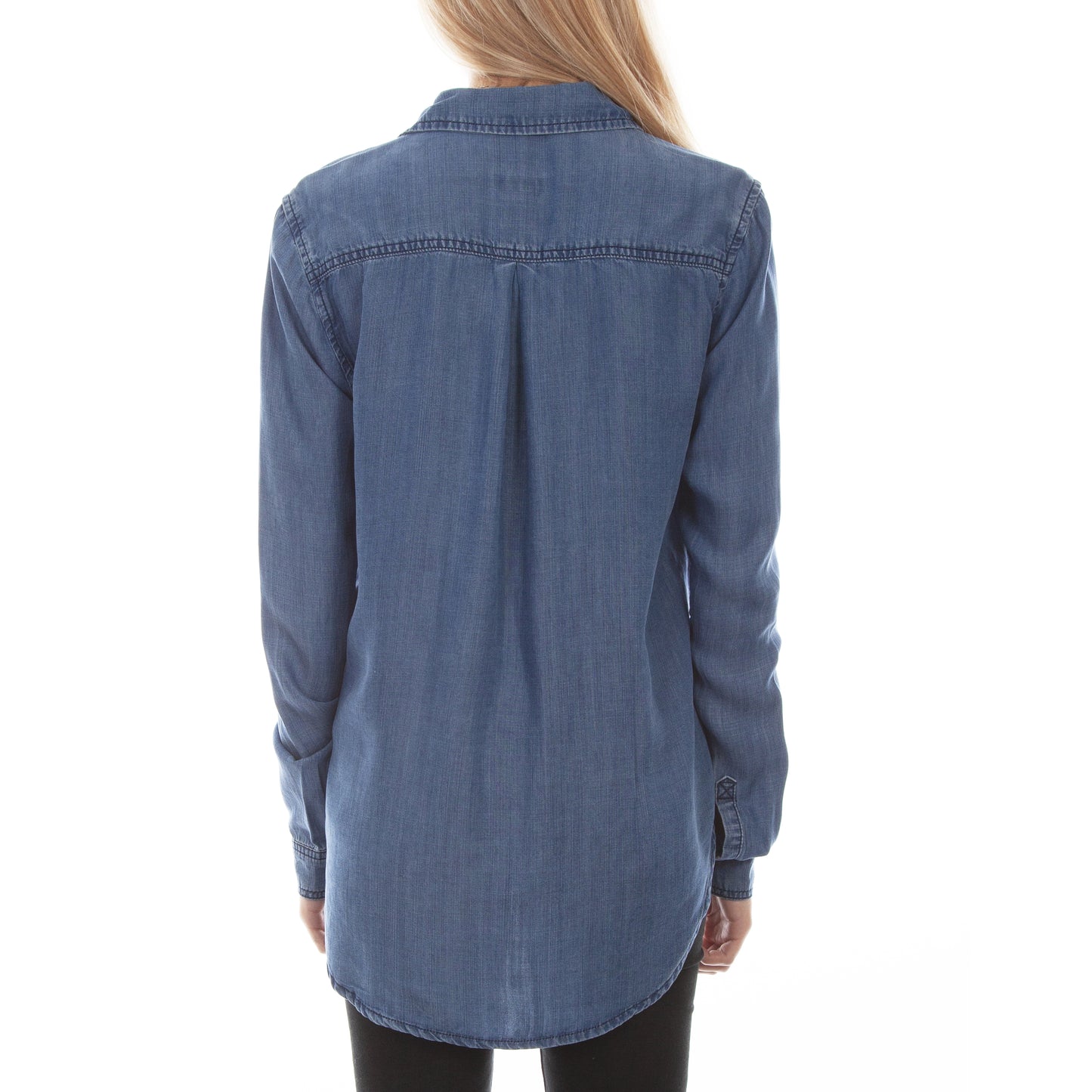 HC641-DEN-BK Denim Shirt Back View