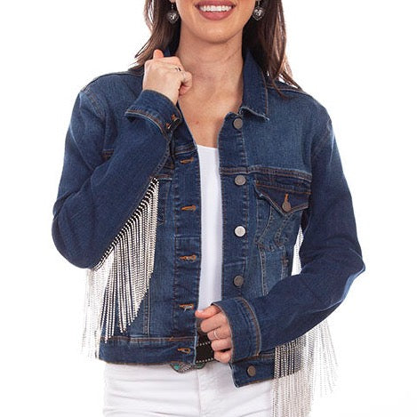 HC792-DEN Denim Jacket with Fringe - Preview