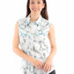 HC935-WHT White Cactus Print Sleeveless Shirt