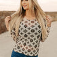 HH2 printed top on woman