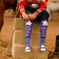 Cowgirl wearing Long Live Cowgirls socks, HMK_20722