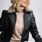 Hiver CF Leather Jacket by Mauritius in Black