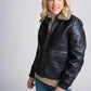 Hiver CF Leather Jacket by Mauritius in Black