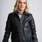 Hiver CF Leather Jacket by Mauritius in Black