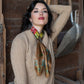 Woman wearing vintage western wild rag scarf