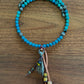 Turquoise & Horse Hair Tassel Memory Choker Necklace by Amy Kaplan