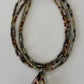 Four Strand Beaded Necklace with Horsehair, Agate & Jasper by Amy Kaplan