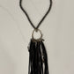 Deersuede Fringe on Afghani Pendant Necklace by Amy Kaplan