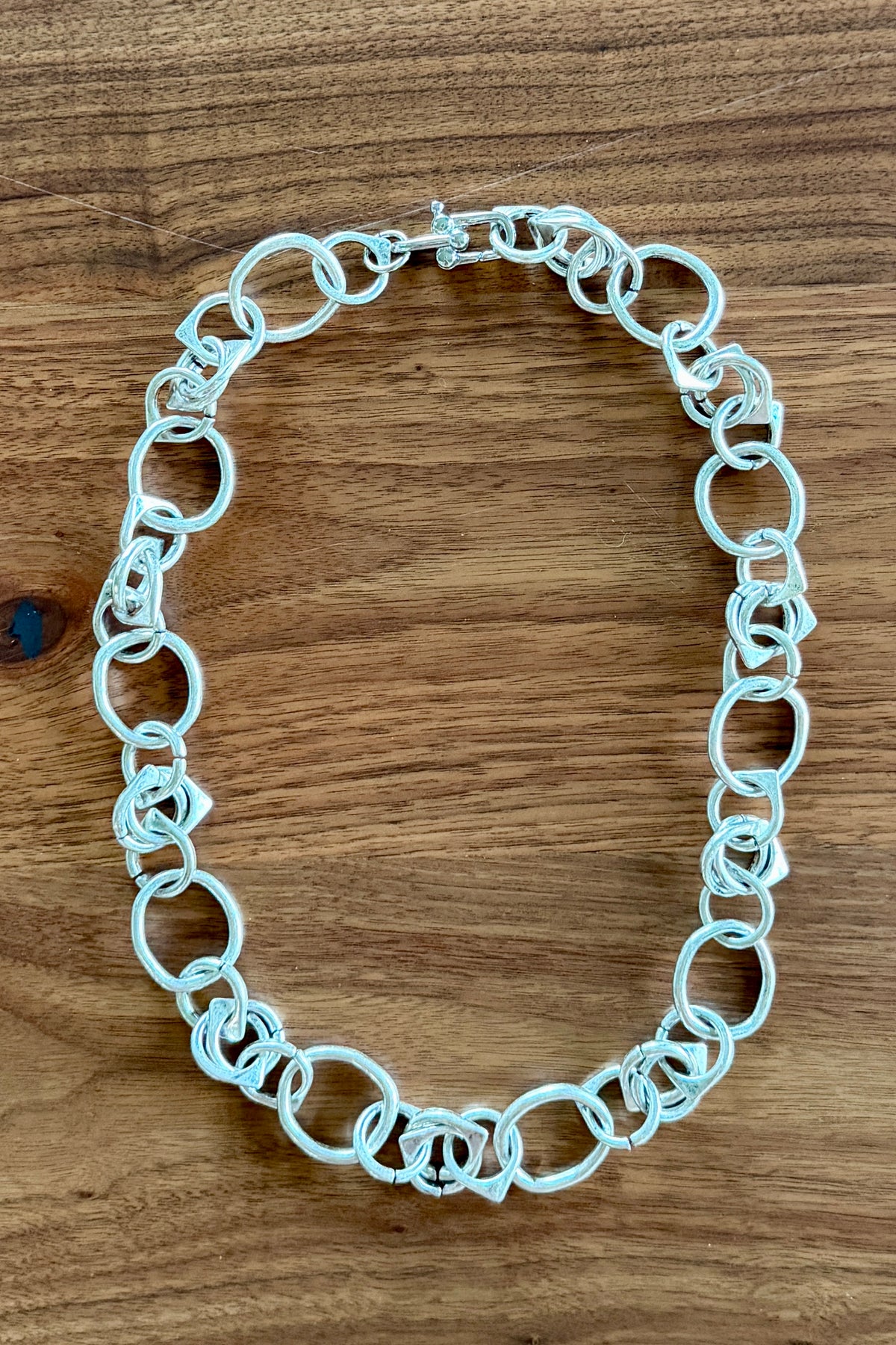 Nexus Link Large Chunky Silver Chain Necklace by Michele Busch