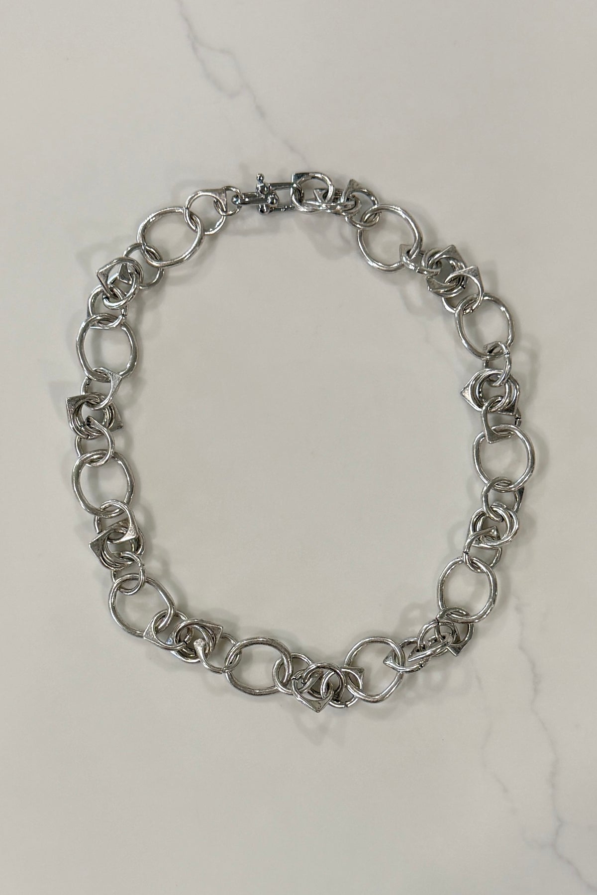 Nexus Link Large Chunky Silver Chain Necklace by Michele Busch
