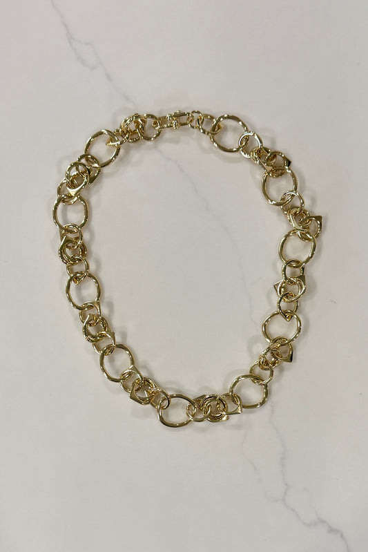 Nexus Link Large Chunky Gold Chain Necklace by Michele Busch