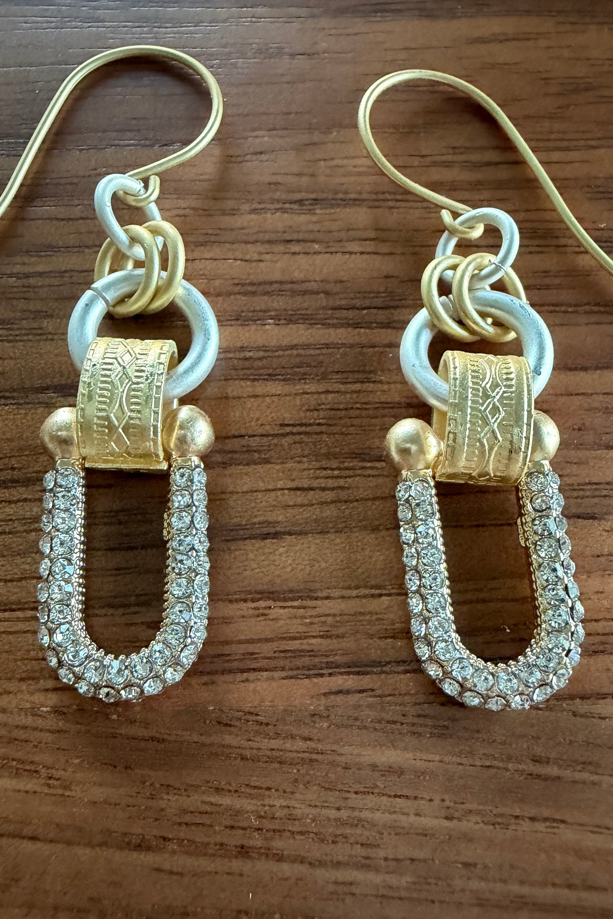 Cubic Zirconia Horse Bit  Earrings by Michele Busch