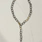 Gold & Silver Chain Y Necklace  by Michele Busch