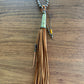 Tan Deersuede Fringe on Copper Pearl Necklace by Amy Kaplan