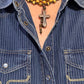 Woven Horn Beads with Agate Cross Necklace by Amy Kaplan