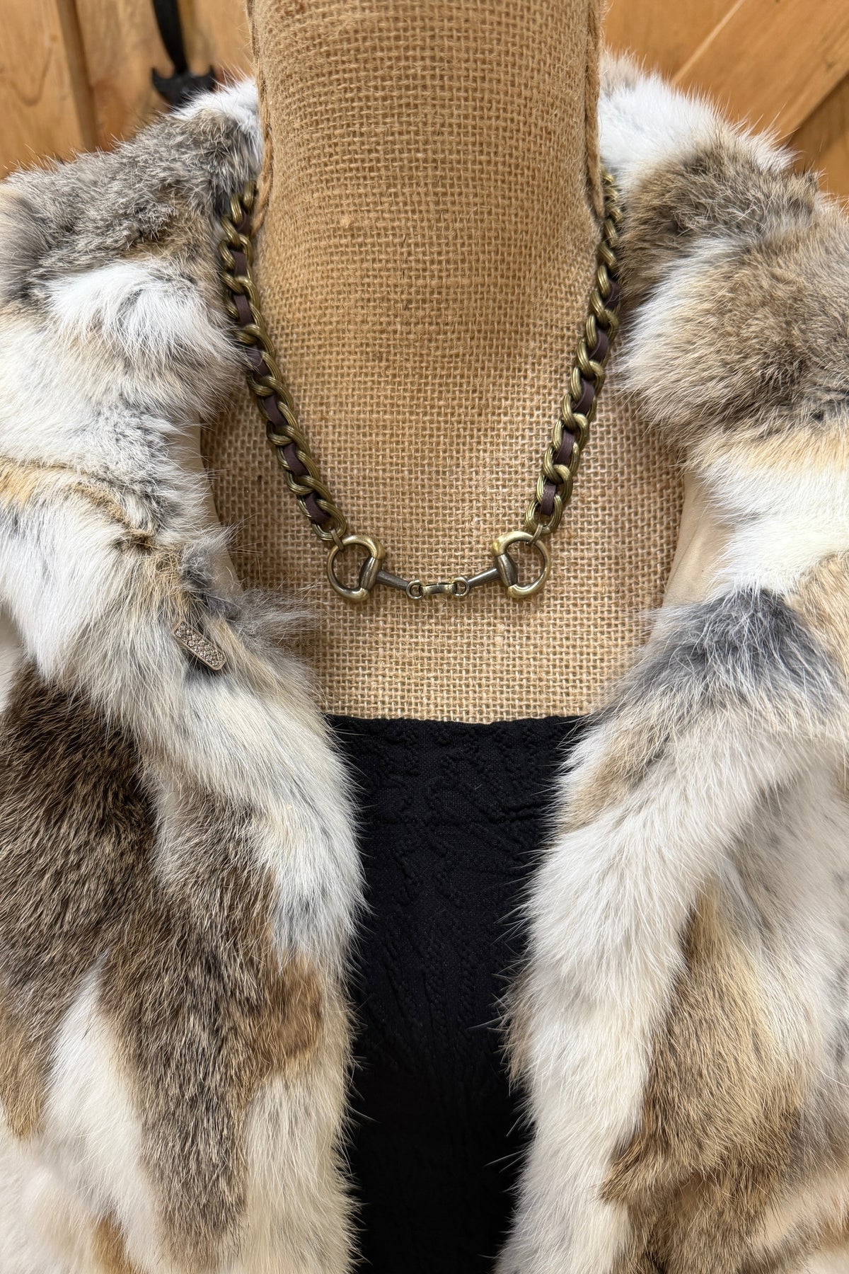 Brass and Leather Horse Bit Necklace by Amy Kaplan