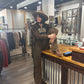 Short V Back Fringed and Feathered Jacket by Pat Dahnke -Brown