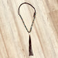 Gem Silica Nickel & Tassel Western Necklace