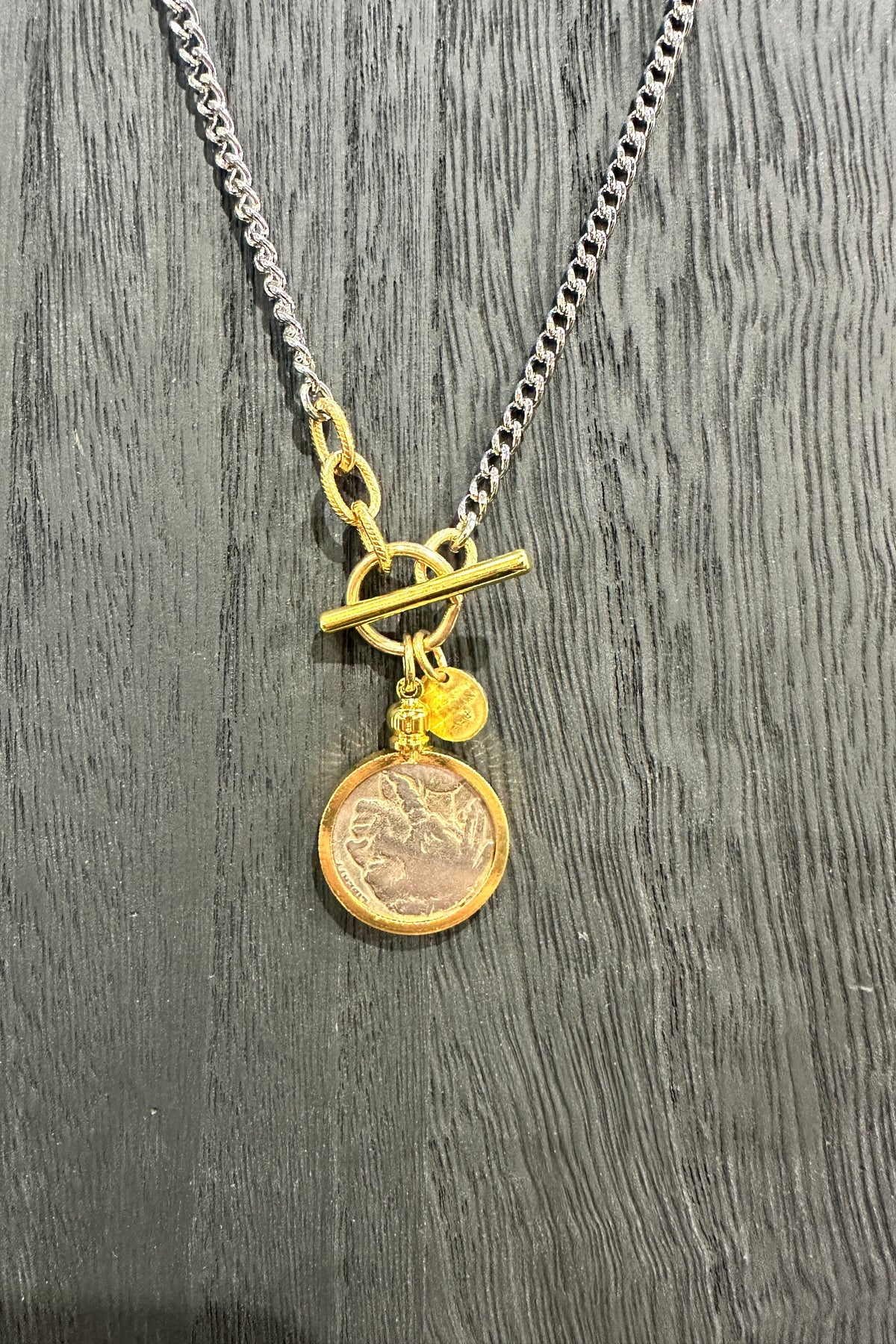 Authentic Buffalo Nickel Coin Necklace in Silver