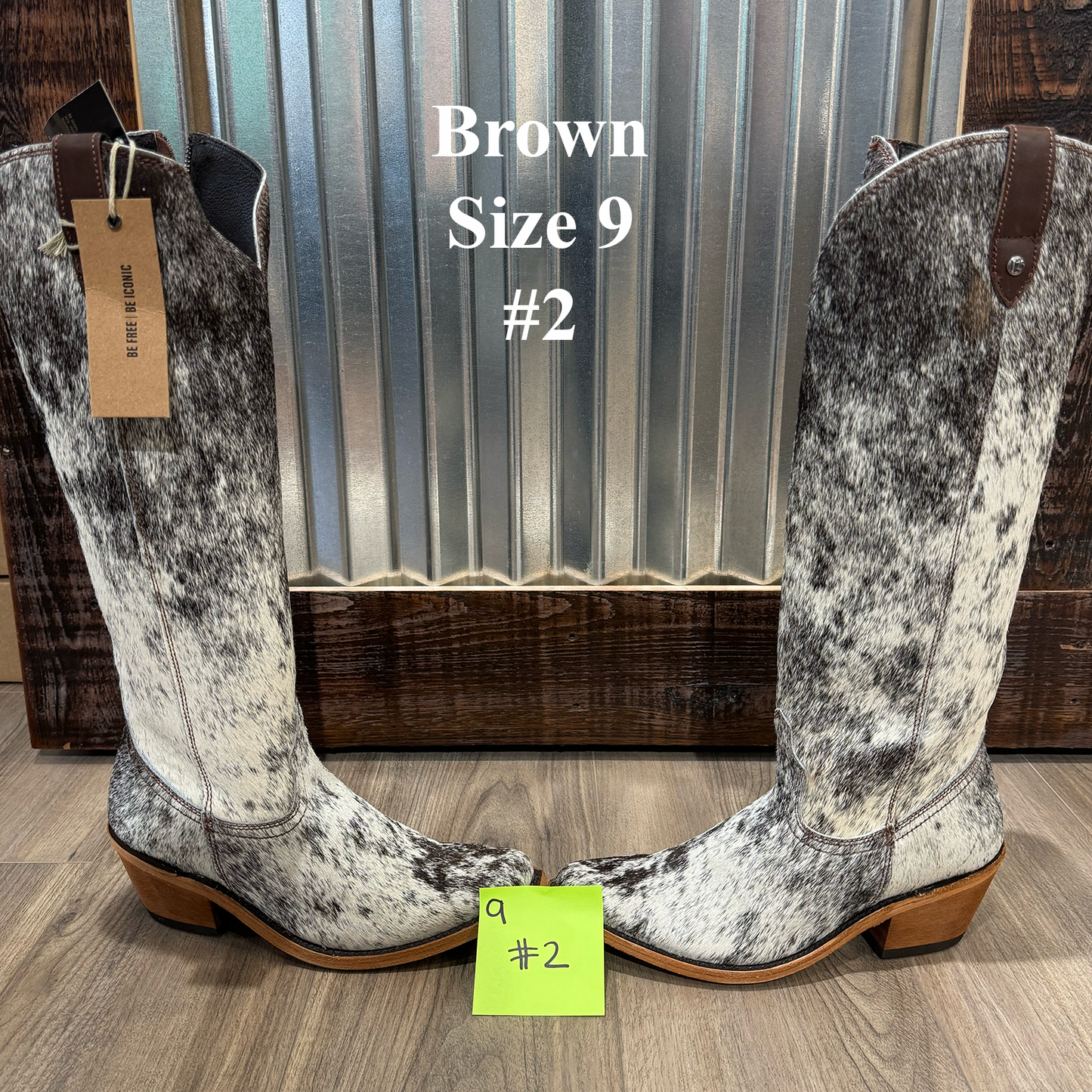 Kendra Brown Cowhide Tall  Boots | Pelo Granizo by Liberty Black