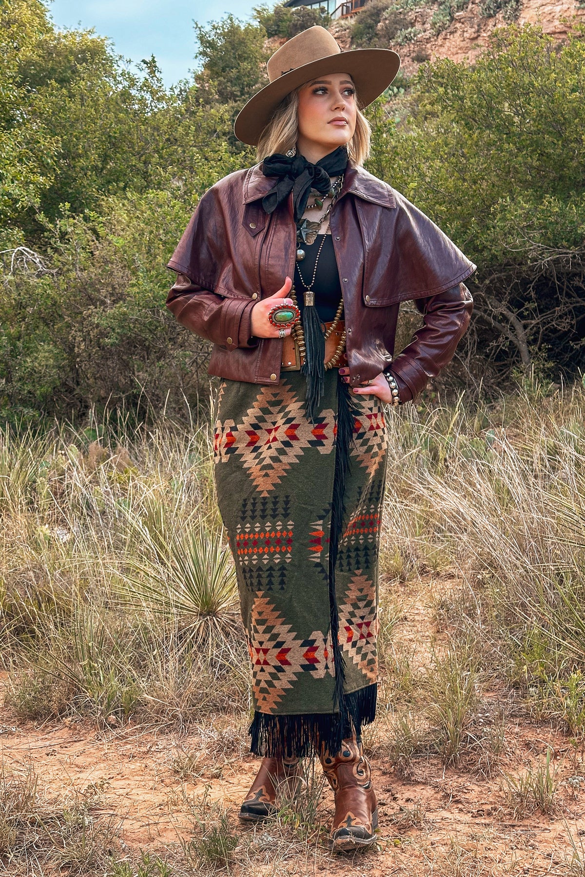 Berkley Wool Wrap Style Skirt  by Silverado