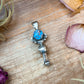 Sterling Silver Golden Hill Turquoise Blossom Pendant