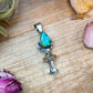Sterling Silver Sonoran Gold Turquoise Blossom Pendant