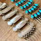 Sterling Silver Kingman Turquoise Dangle Earrings – 5 Inch Statement Design – Native Made by Geraldine James – Navajo Handmade