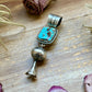 Sterling Silver Blue Dream Turquoise Blossom Pendant –  Handmade by Artist Jason Ogg