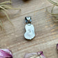 Sterling Silver Kingman Turquoise Cowboy Boot Pendant – Handmade by Artist Shay Pfeiffer