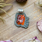 Sterling Silver Autumn Spiny Oyster Buffalo Pendant – Handmade by Artist Shay Pfeiffer