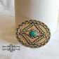 Silver & turquoise buckle detail