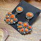 Sterling Silver Orange Spiny Oyster Half Cluster Dangle Earrings – Artist Shay Pfeiffer