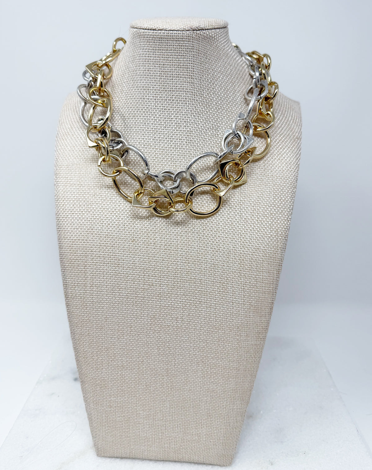 Nexus Link Large Chunky Gold Chain Necklace by Michele Busch
