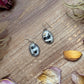 Sterling Silver White Buffalo Dangle Earrings – Handmade by Artist Jason Ogg