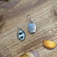 Sterling Silver White Buffalo Dangle Earrings – Handmade by Artist Jason Ogg