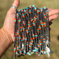 Sterling Silver Pearl Necklace with Orange Spiny Oyster & Sleeping Beauty Turquoise Chips – 14.5”