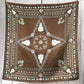Brown bandana with skull design