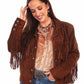 Brown suede fringe jacket - L1080-125 preview