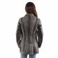 L1089-203-BK women's grey leather jacket, back view