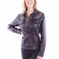 Black leather jacket on woman