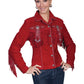 Red suede fringe jacket L152-27